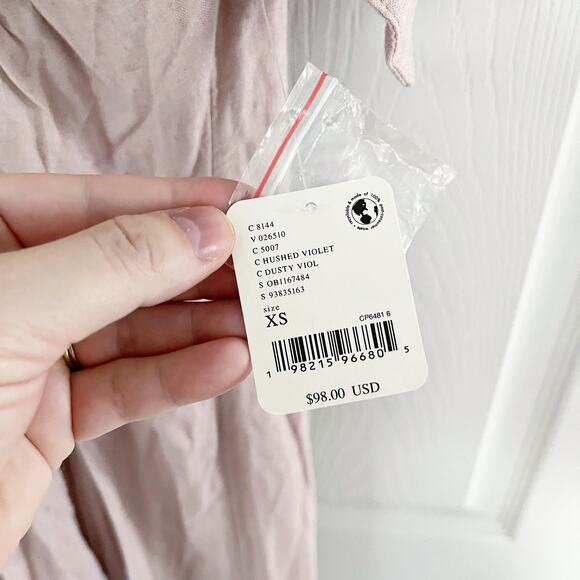 Free People Vintage Summer Midi Dress in Dusty Violet - Picture 4 of 9